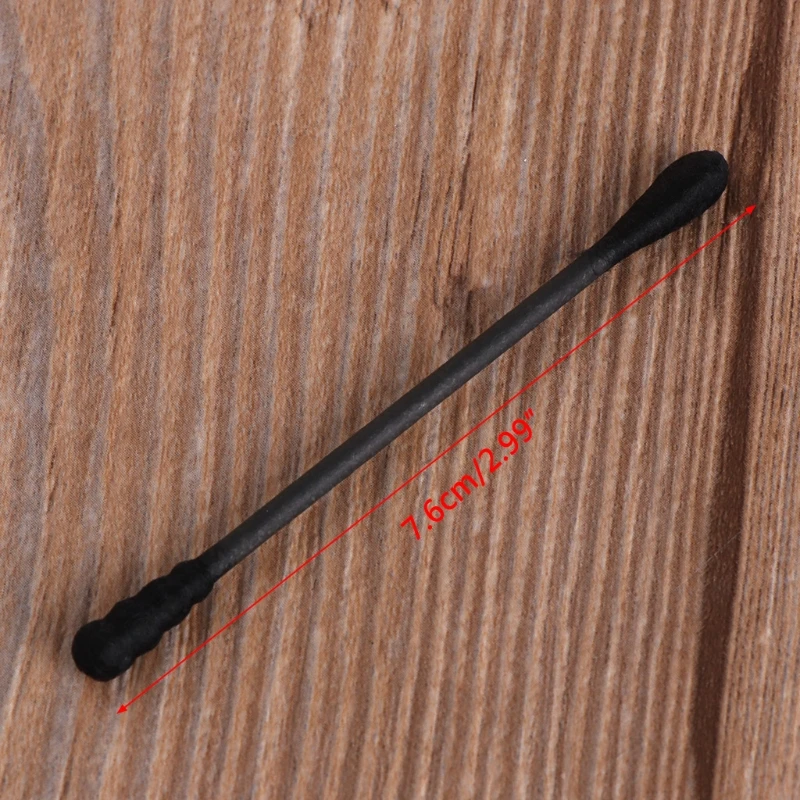 200Pcs Activated Black Anti-bacterial Cotton Swab Ear Buds Double Head Cleaning