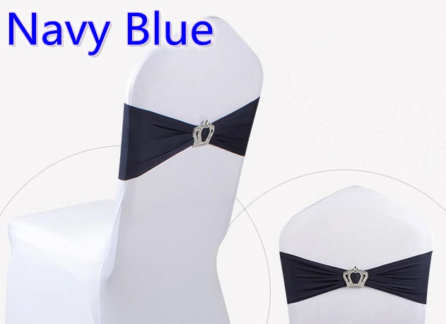 Navy Blue Colour Spandex Chair Sashes Wedding Chair Sash With Crown Buckles Lycra Stretch Wedding Chair Sash Party Hotel Show
Navy Blue Colour Spandex Chair Sashes Wedding Chair Sash With Crown Buckles Lycra Stretch Wedding Chair Sash Party Hotel Show