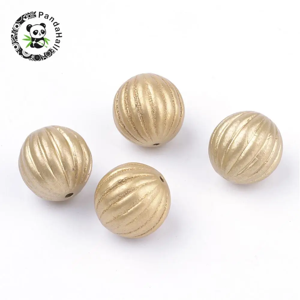 Spray Painted Acrylic Beads, Matte Style, Round, Corrugated Beads, Gold, 16~16.5mm, Hole: 2mm; about 200pcs/500g
Spray Painted Acrylic Beads, Matte Style, Round, Corrugated Beads, Gold, 16~16.5mm, Hole: 2mm; about 200pcs/500g