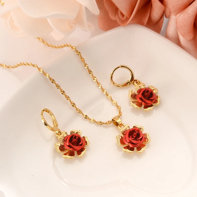 Bangrui Ethiopian Gold Color Flower set Jewelry Pendant Chain Earrings African Bride Wedding Flower Bijoux
Bangrui Ethiopian Gold Color Flower set Jewelry Pendant Chain Earrings African Bride Wedding Flower Bijoux