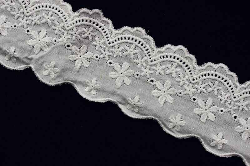 13 yard 4.8cm 1.88" wide ivory cotton embroidered tapes lace trim ribbon clothing dress skirt curtain fabric 113112CQL4K34
13 yard 4.8cm 1.88" wide ivory cotton embroidered tapes lace trim ribbon clothing dress skirt curtain fabric 113112CQL4K34