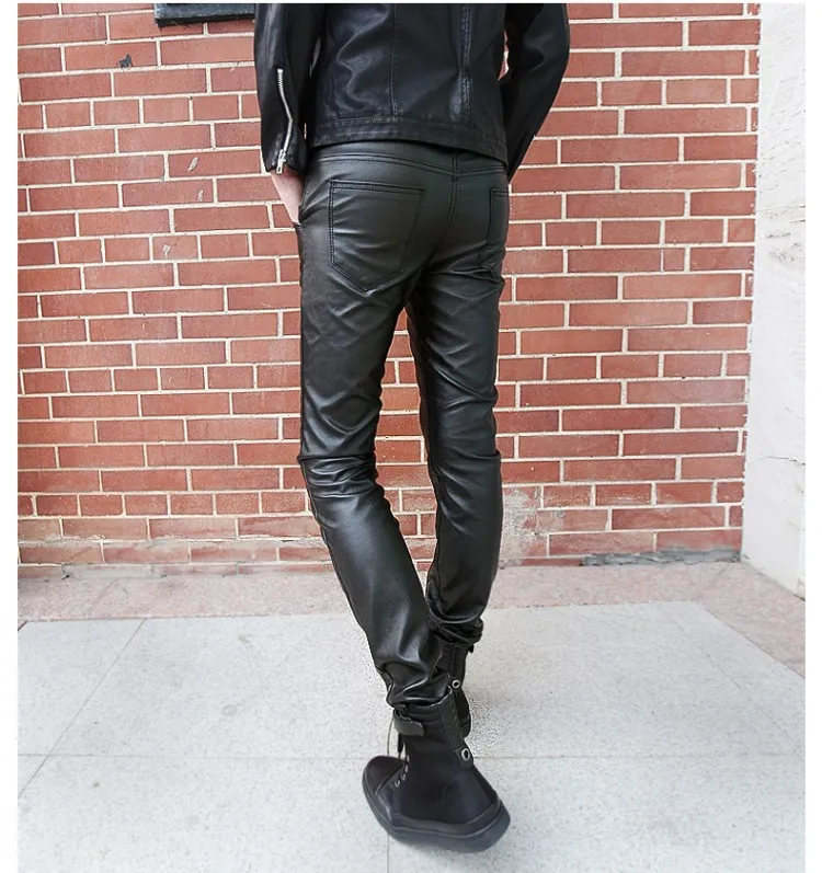 Winter Warm PU Leather Pants Men Fashion Nice Spring Slim Fit Casual Man Pants Korean Skinny Mens Trousers Faux Leather Pant Men
Winter Warm PU Leather Pants Men Fashion Nice Spring Slim Fit Casual Man Pants Korean Skinny Mens Trousers Faux Leather Pant Men
