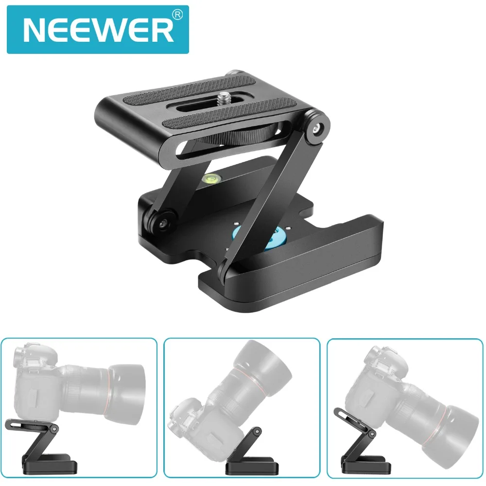 Neewer Folding Z Flex Tilt Head Tripod Ball Head with Quick Shoe QR Plate - Aluminum Alloy Camera Bracket with Bubble Level
Neewer Folding Z Flex Tilt Head Tripod Ball Head with Quick Shoe QR Plate - Aluminum Alloy Camera Bracket with Bubble Level