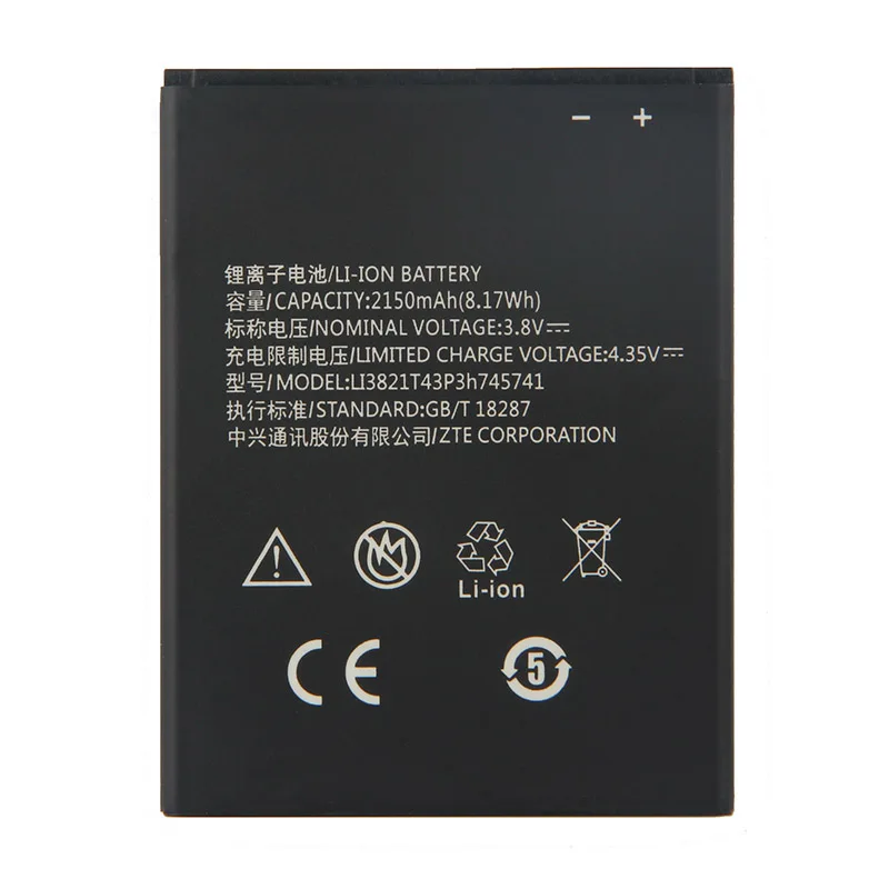 Original Blade L5 phone battery For ZTE Blade L5 L5 PLUS C370 Accumulator 2150mAh Li3821T43p3h745741
Original Blade L5 phone battery For ZTE Blade L5 L5 PLUS C370 Accumulator 2150mAh Li3821T43p3h745741