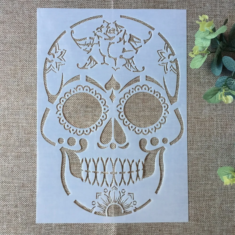 29*21cm Smiley Skull DIY Layering Stencils Wall Painting Scrapbook Coloring Embossing Album Decorative Paper Card Template
29*21cm Smiley Skull DIY Layering Stencils Wall Painting Scrapbook Coloring Embossing Album Decorative Paper Card Template
