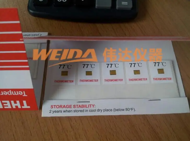 THERMOMETER temperature measurement temperature sensitive paper label paper paper single temperature 32 DEG -260 DEG
THERMOMETER temperature measurement temperature sensitive paper label paper paper single temperature 32 DEG -260 DEG