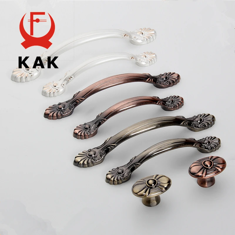 KAK 5 шт./лот винтажные ручки для кухонного шкафа античные дверей ящиков платяного