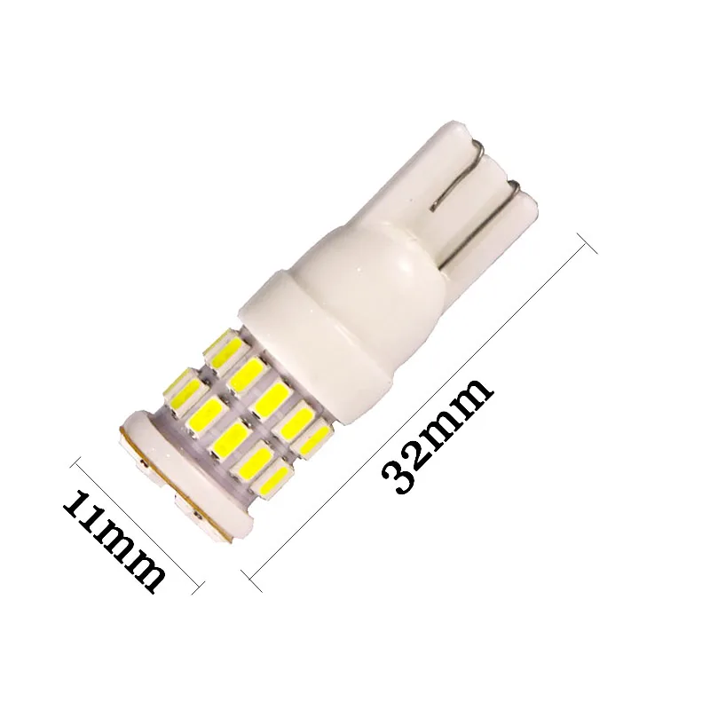 10 шт. 360 Угловое освещение T10 W5W LED керамический 30 smd 3014 Led 168 194 автомобильный