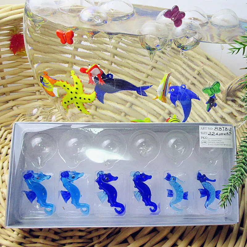 Custom Hand made aquarium floating Glass seahorse Figurines decorative glass marine Animal Statues fish tank glass fish pendant
Custom Hand made aquarium floating Glass seahorse Figurines decorative glass marine Animal Statues fish tank glass fish pendant