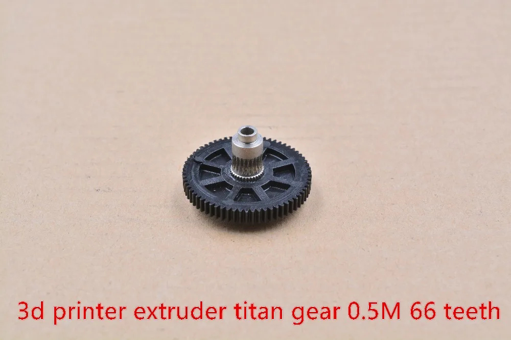 3d printer extrusion gear Titan extruder 66 teeth modulus 0.5 stainless steel POM hobbed for Makerbot Reprap Mendel
3d printer extrusion gear Titan extruder 66 teeth modulus 0.5 stainless steel POM hobbed for Makerbot Reprap Mendel