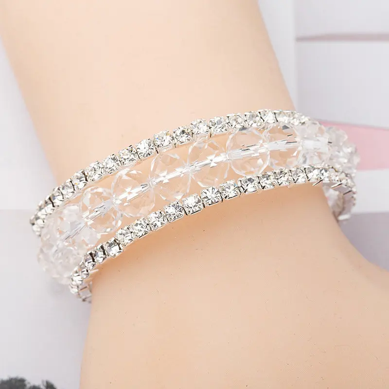 Luxury Multi Layer Crystal Bangle For Women Silver Plated Bracelet Bangle Fashion Full Rhinestone Jewelry For Women
Luxury Multi Layer Crystal Bangle For Women Silver Plated Bracelet Bangle Fashion Full Rhinestone Jewelry For Women