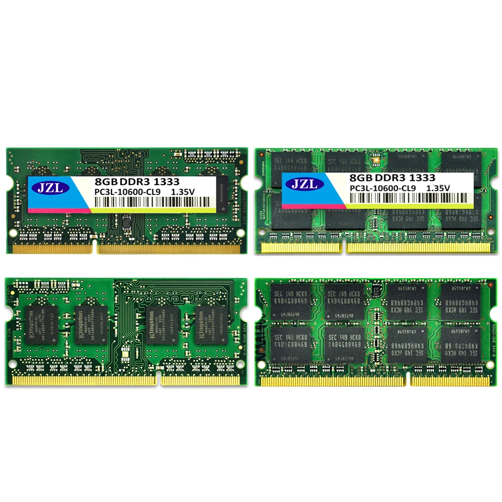 JZL 1 35 V Низкое напряжение DDR3L 1333Mhz PC3-10600S 8GB / DDR3 PC3 10600 1333 1066 Mhz для ноутбука SODIMM Ram Memory SD