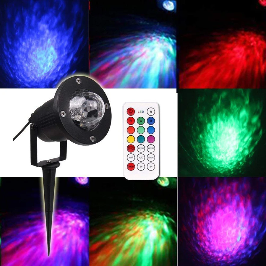 Outdoor 7 Colors RGBW LED Water Wave Ripple Effect Stage Light laser projector lamp Waterproof Christmas Party Disco Light
Outdoor 7 Colors RGBW LED Water Wave Ripple Effect Stage Light laser projector lamp Waterproof Christmas Party Disco Light
