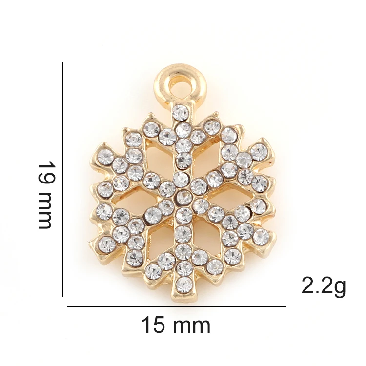 19*15mm Silver Gold Color Crystal Christmas Snowflake Charms Beads Pendants Bracelet Necklace Jewelry Making Accessories DIY
19*15mm Silver Gold Color Crystal Christmas Snowflake Charms Beads Pendants Bracelet Necklace Jewelry Making Accessories DIY