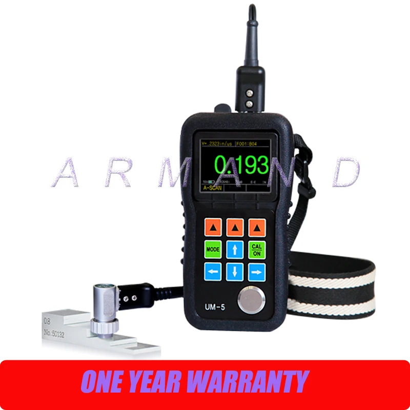 Ultrasonic Thickness Gauge Color Screen A&B Scan UM-5 Metal Portable Thickness Meter
Ultrasonic Thickness Gauge Color Screen A&B Scan UM-5 Metal Portable Thickness Meter