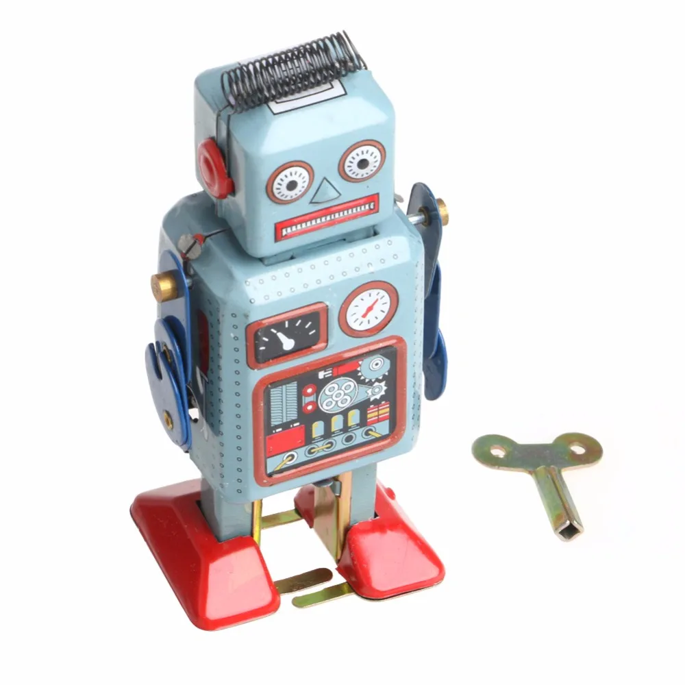 HBB Vintage Mechanical Clockwork Wind Up Walking Robot Tin Toy Kids Gift Collection
HBB Vintage Mechanical Clockwork Wind Up Walking Robot Tin Toy Kids Gift Collection