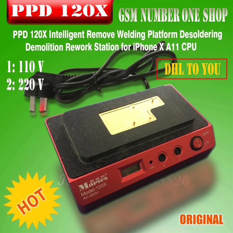Интеллектуальная сварочная платформа PPD 120X для удаления припоя, демонтажная станция для переделки для процессора iPhone X A11
Интеллектуальная сварочная платформа PPD 120X для удаления припоя, демонтажная станция для переделки для процессора iPhone X A11