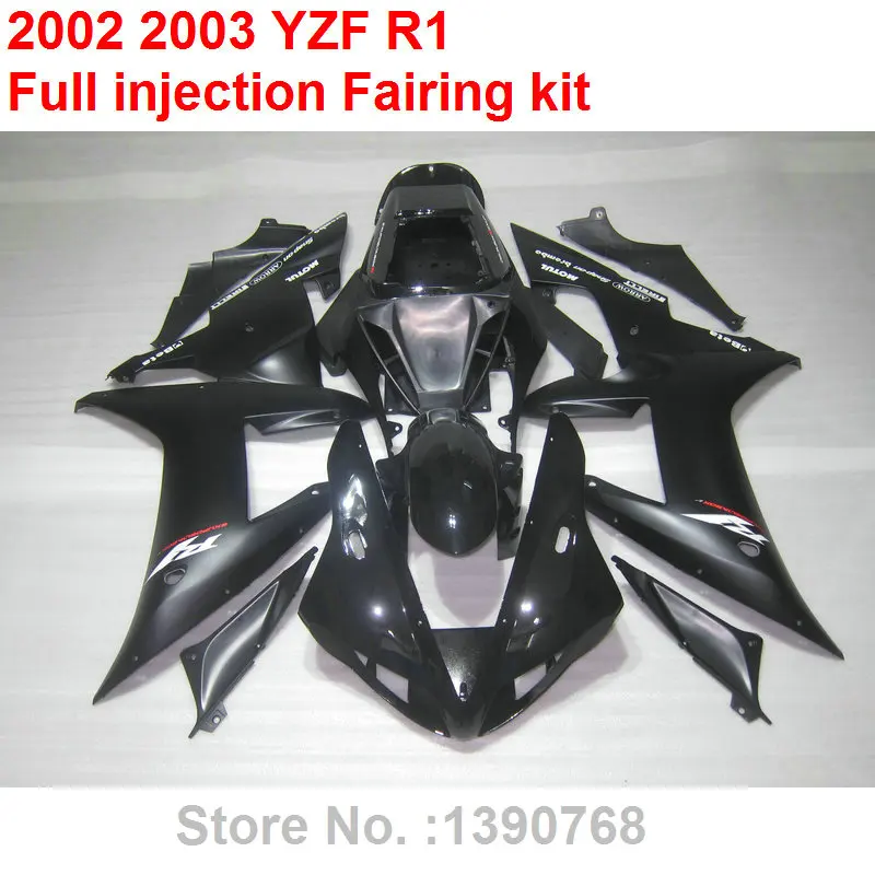 Injection molded fairings for YAMAHA R1 2002 2003 black motorcycle fairing kit YZF R1 02 03 HZ43
Injection molded fairings for YAMAHA R1 2002 2003 black motorcycle fairing kit YZF R1 02 03 HZ43