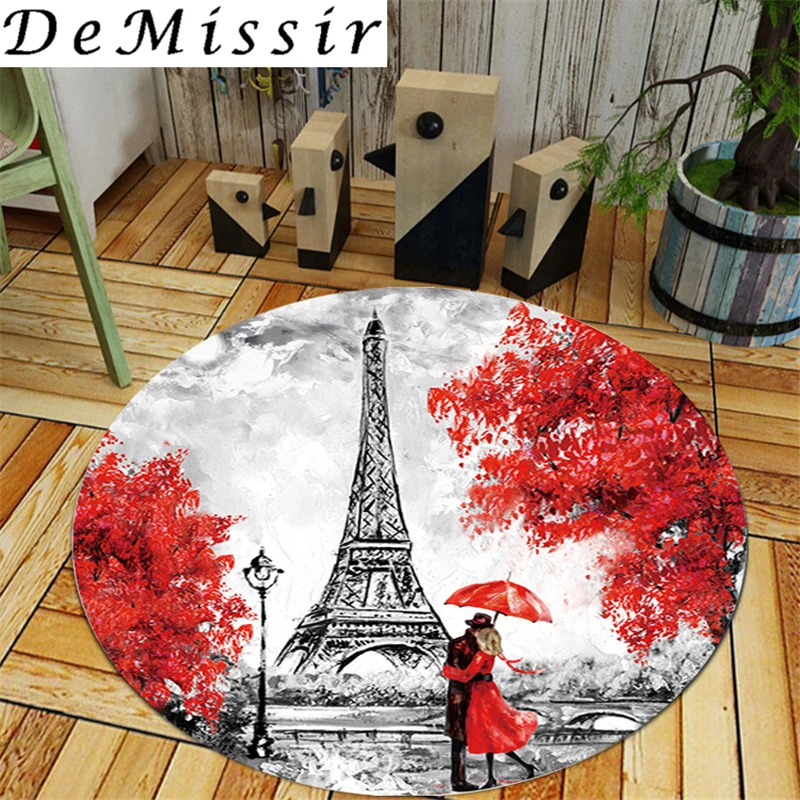 Круглый ковер для влюбленных с 3d рисунком диаметр 60/80/100/120/140/160/180/200 см детский