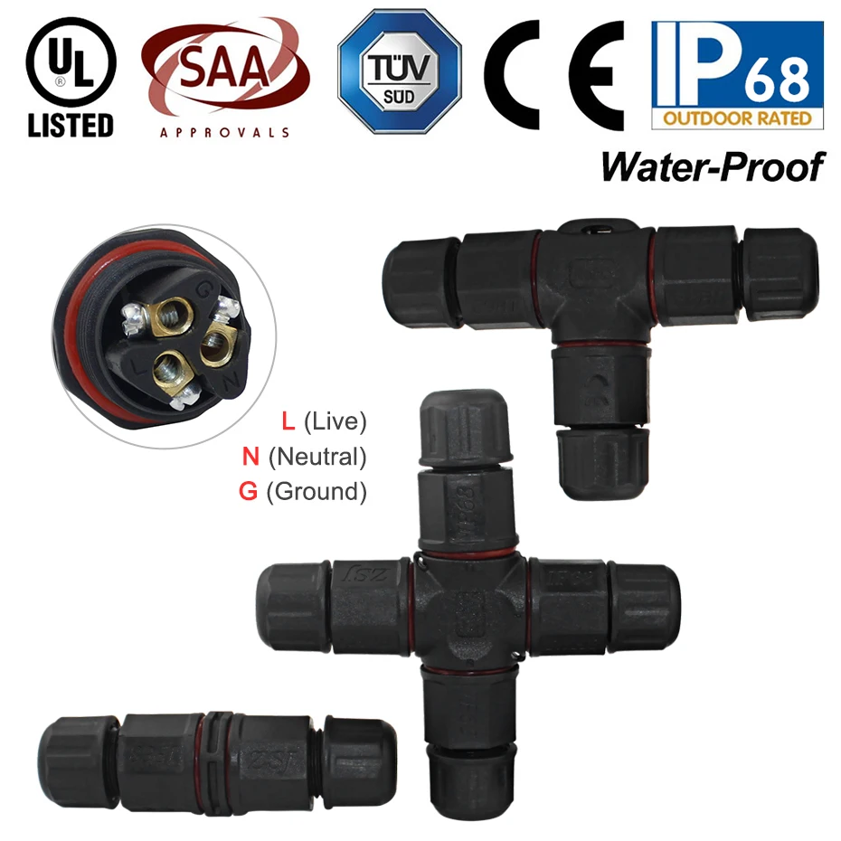IP68 Waterproof Connector 3 Pin Electrical Terminal Adapter Wire Connector Screw And Soldering Pin Connector For Led Light
IP68 Waterproof Connector 3 Pin Electrical Terminal Adapter Wire Connector Screw And Soldering Pin Connector For Led Light