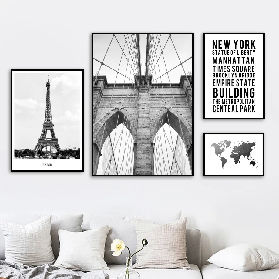 World Map Paris Tower Brooklyn Bridge Quotes Wall Art Canvas Painting Nordic Posters And Prints Wall Pictures For Living Room
World Map Paris Tower Brooklyn Bridge Quotes Wall Art Canvas Painting Nordic Posters And Prints Wall Pictures For Living Room