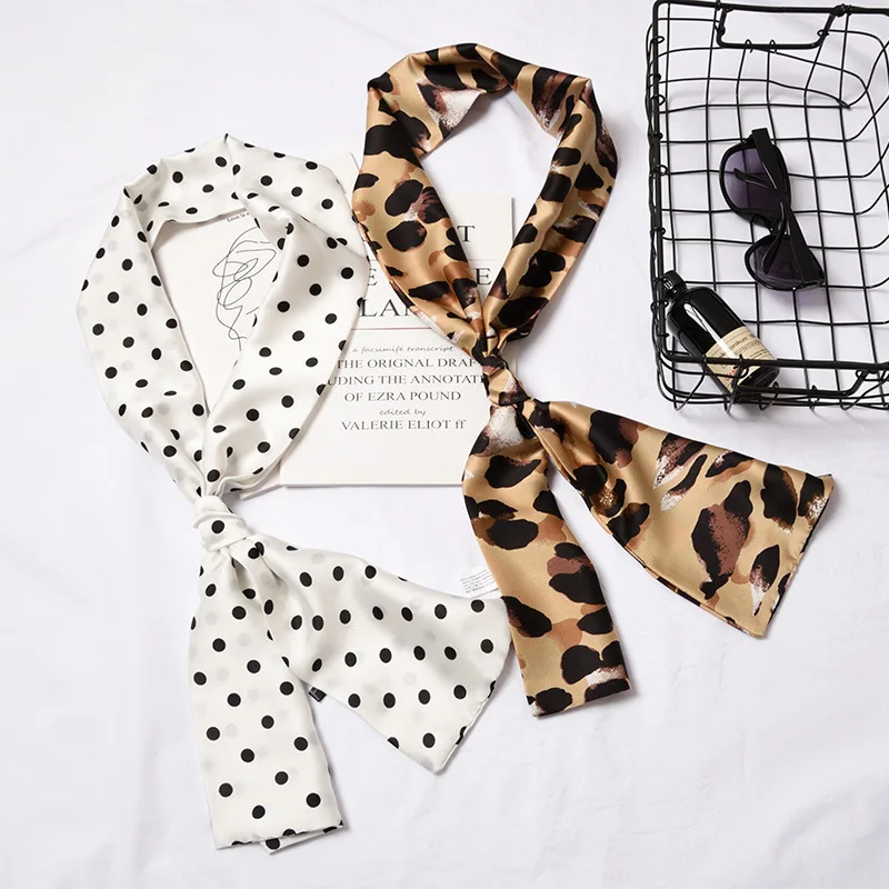 New Women Ribbon Silk Scarf Striped Dot Geometric Patchwork Print Girl Neckerchief Hair Band Bag Handle Wraps Small Neck Scarves
New Women Ribbon Silk Scarf Striped Dot Geometric Patchwork Print Girl Neckerchief Hair Band Bag Handle Wraps Small Neck Scarves
