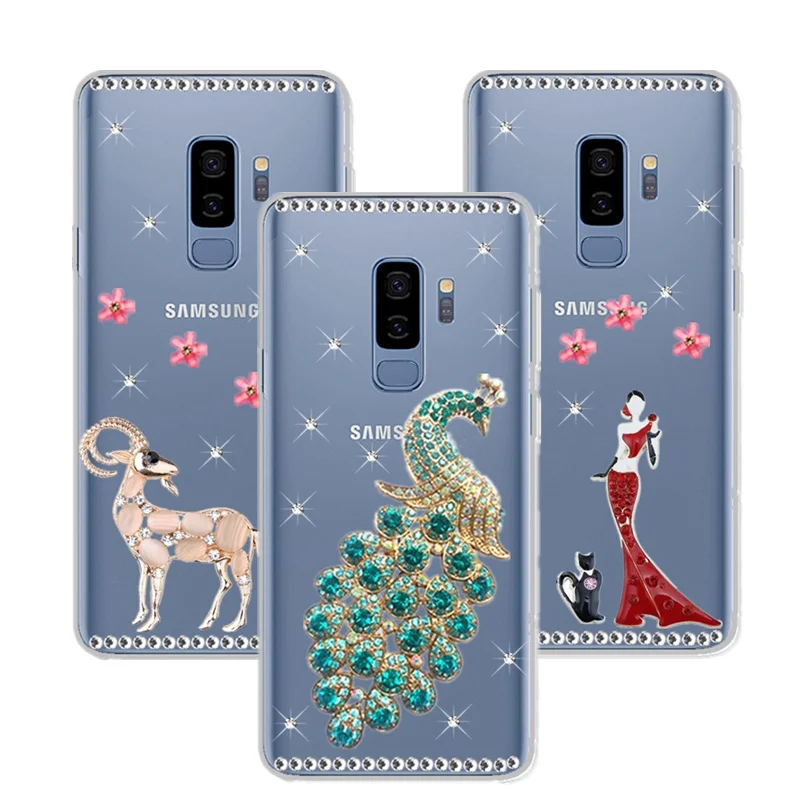 S9 Plus чехол со стразами для Samsung Galaxy A9 Star Lite A8 A6 J8 J3 J6 J2 Pro 2018 J7 нео примечание 9 8 5