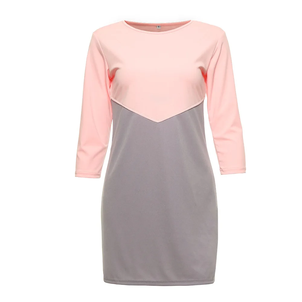 Women Dress 2019 New Spring/Autumn/Winter Patchwork Casual A-Line Dress O-Neck Three Quarter Sleeve Dresses clothes Drop Ship
Women Dress 2019 New Spring/Autumn/Winter Patchwork Casual A-Line Dress O-Neck Three Quarter Sleeve Dresses clothes Drop Ship