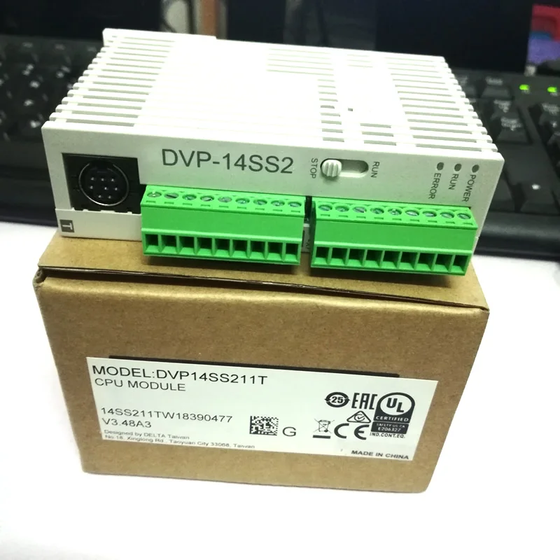 Программируемый контроллер Delta PLC, DVP14SS211R, оригинальный DVP12SS211S, хост DVP14SS211T
Программируемый контроллер Delta PLC, DVP14SS211R, оригинальный DVP12SS211S, хост DVP14SS211T