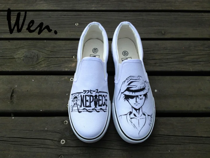 Wen White Hand Painted Anime Shoes Slip On Shoes Design Custom One Piece Luffy Women Men's Canvas Sneakers Christmas Gifts
Wen White Hand Painted Anime Shoes Slip On Shoes Design Custom One Piece Luffy Women Men's Canvas Sneakers Christmas Gifts