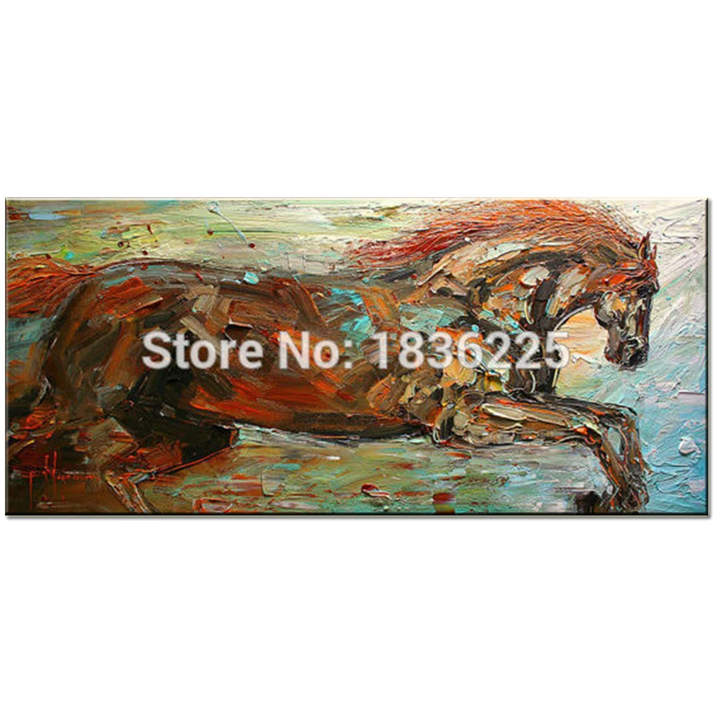Handmade High Quality Red Horse Oil Painting on Canvas Running Horses Knife Painting Animal Picture for Living Room Decor
Handmade High Quality Red Horse Oil Painting on Canvas Running Horses Knife Painting Animal Picture for Living Room Decor