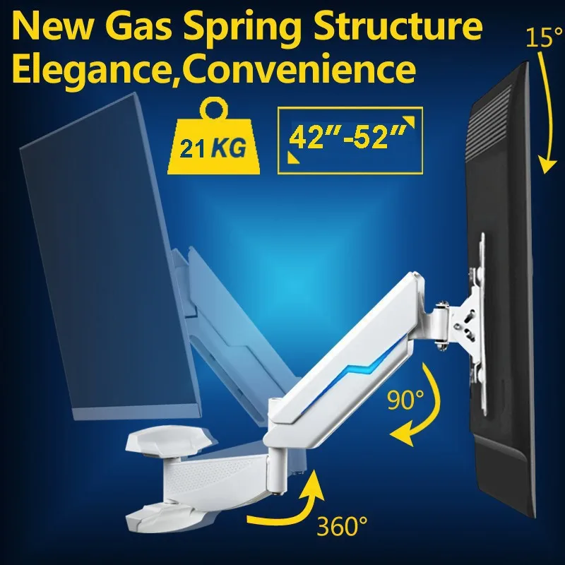 Gas Spring Full Motion 42-50" LCD TV Wall Mount Monitor Holder Max.Loading 21kgs Max.VESA 400*400MM WM4021-Z2
Gas Spring Full Motion 42-50" LCD TV Wall Mount Monitor Holder Max.Loading 21kgs Max.VESA 400*400MM WM4021-Z2