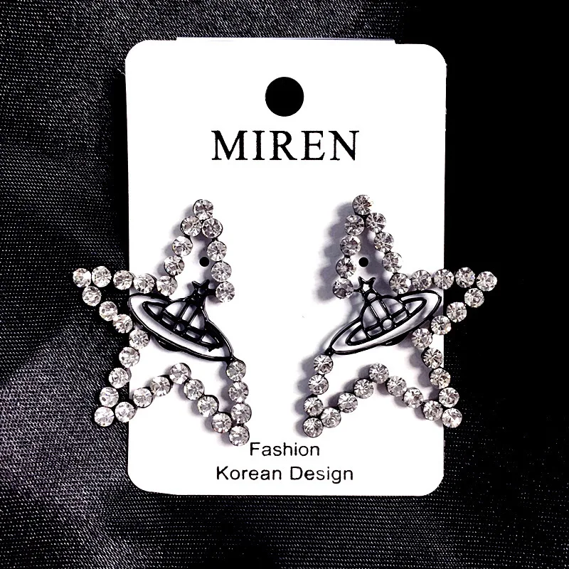 Globe five-pointed star earring, S925 silver needle, allergy prevention, women's, fashion jewelry accessories wholesale,TF481
Globe five-pointed star earring, S925 silver needle, allergy prevention, women's, fashion jewelry accessories wholesale,TF481