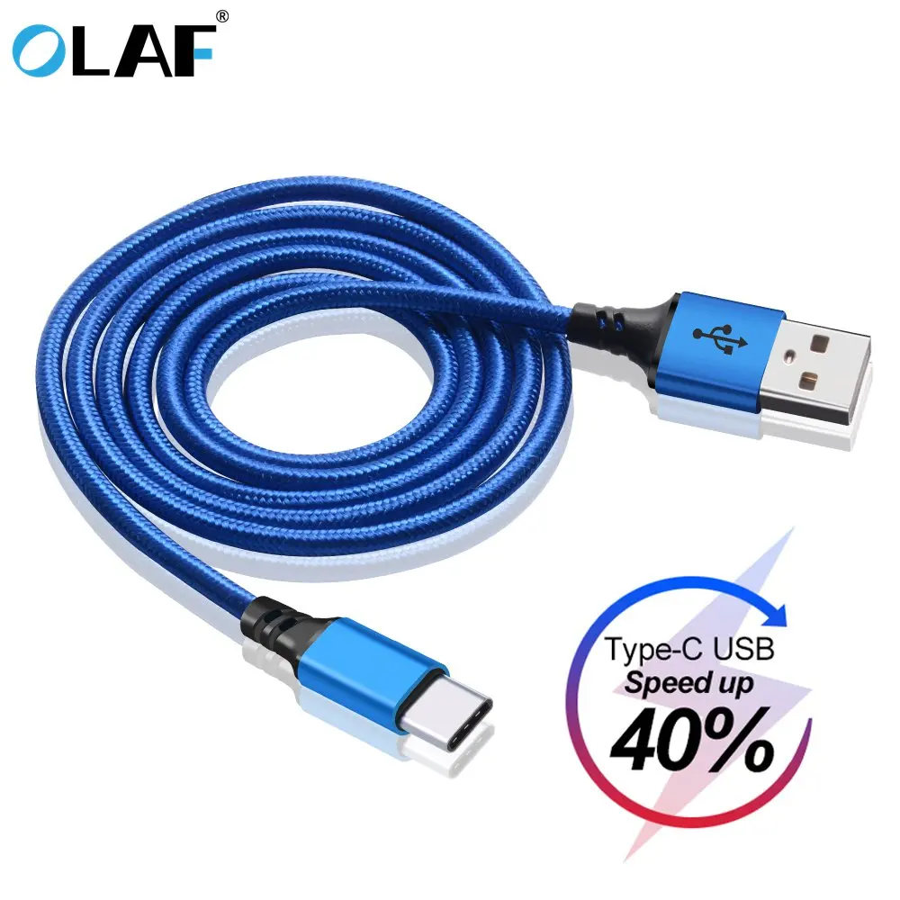 Зарядный кабель OLAF usb type c для Samsung S9 S8 Xiaomi mi8 pocophone F1 Huawei Mate 20 Pro с функцией быстрой