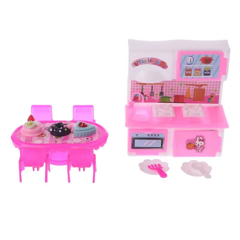 Doll Kitchen Toys Kids Plastic Furniture Appliance Miniature Full Kitchenware Desk Cartoon Toy House Game Gifts Accessories
Doll Kitchen Toys Kids Plastic Furniture Appliance Miniature Full Kitchenware Desk Cartoon Toy House Game Gifts Accessories