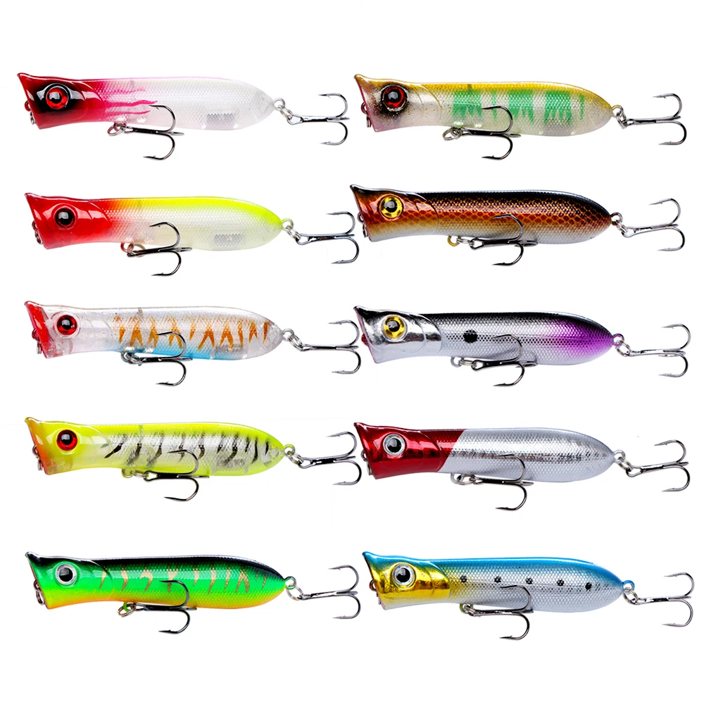 10pcs/Lot Floating Poppers Hard Lures Fishing 8cm 12g Treble Hook Crankbaits For Fishing Bass,Pike,Walleye Fake Lures Fishing
10pcs/Lot Floating Poppers Hard Lures Fishing 8cm 12g Treble Hook Crankbaits For Fishing Bass,Pike,Walleye Fake Lures Fishing