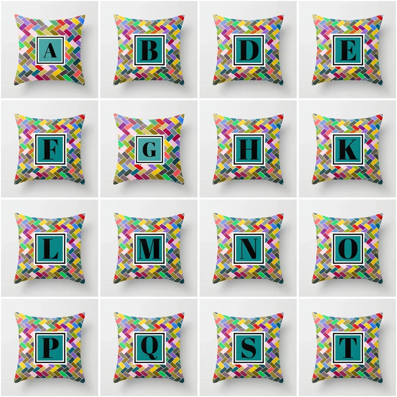 New Fashion Monogram Letters Pillow Case 45*45 Print Pillow Cases Polyester Sofa Car Cushion Cover Home Wholesale Dropshipping
New Fashion Monogram Letters Pillow Case 45*45 Print Pillow Cases Polyester Sofa Car Cushion Cover Home Wholesale Dropshipping
