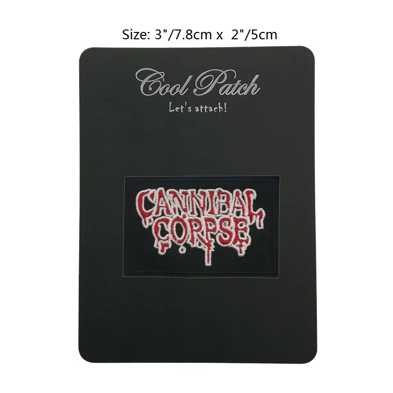 3 "CANNIBAL Dead Drip Logo SKA музыкальная нашивка на металлическом ремешке с помощью