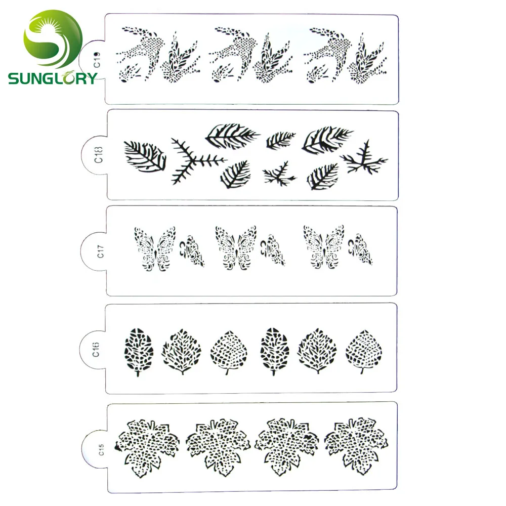 5PCS Leaves Cake Stencil Fondant Mold Cake Decoration Stencils Butterfly Bird Template Mold Cookie Cupcake Coffee Baking Tools
5PCS Leaves Cake Stencil Fondant Mold Cake Decoration Stencils Butterfly Bird Template Mold Cookie Cupcake Coffee Baking Tools
