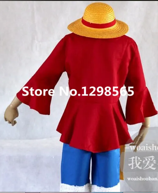 Athemis new ONE PIECE Monkey D Luffy cosplay costume red suit blue and white pants unisex any size custom made outfit
Athemis new ONE PIECE Monkey D Luffy cosplay costume red suit blue and white pants unisex any size custom made outfit