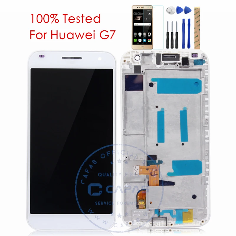 ЖК дисплей с рамкой для Huawei G7 дигитайзер сенсорным экраном в сборе запасные части