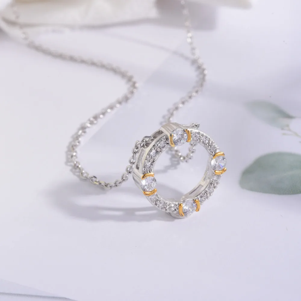 TGNEL S925 Sterling Silver Necklace Pendants Silver Classic CZ Stone Circle Long Sweater Chain Fine Jewelry for Girl Engagement
TGNEL S925 Sterling Silver Necklace Pendants Silver Classic CZ Stone Circle Long Sweater Chain Fine Jewelry for Girl Engagement