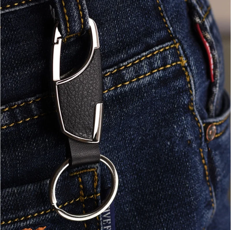 Car styling Metal Head layer cowhide key Chain case For Cadillac ATS BLS CTS XT4 XT5 ATSL XTS STS SRX Escalade | Автомобили и
