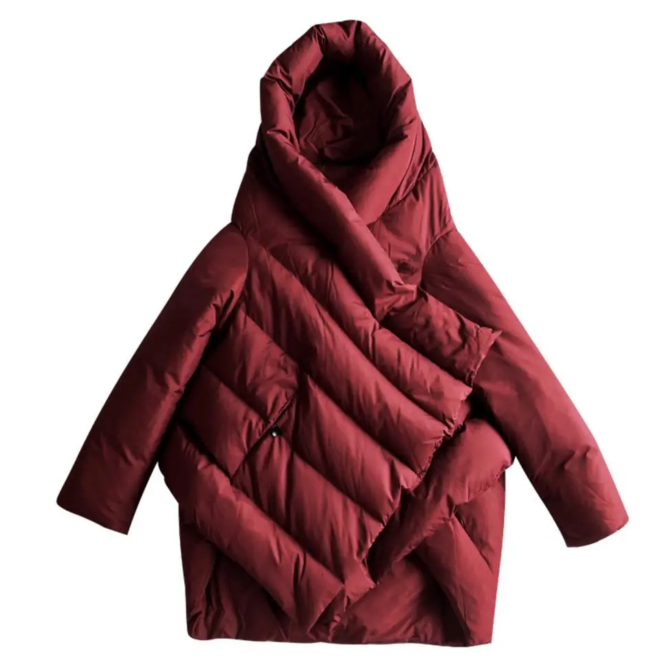 2018 winter down cotton jacket irregular coat parkas warm jacket women's fashion cloak was thin design sustans outwear L1148
2018 winter down cotton jacket irregular coat parkas warm jacket women's fashion cloak was thin design sustans outwear L1148