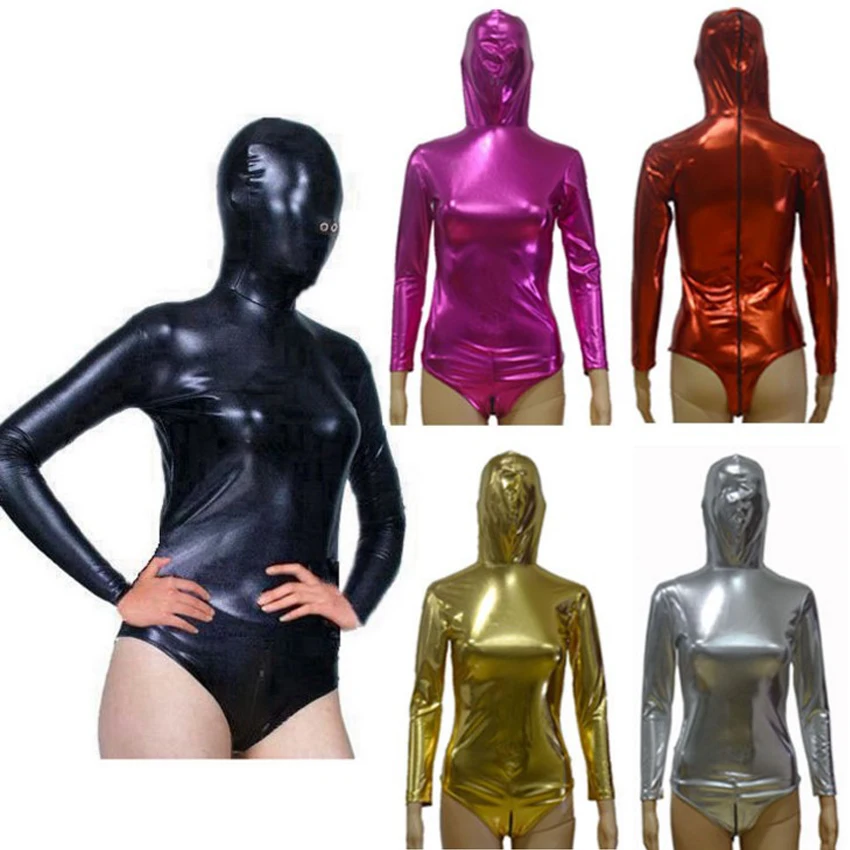 Women PVC Leather Catsuit Sexy Lingerie Faux Leather Night Club Bodysuit Gay Fetish Hooded Jumpsuit Zipper Erotic Wear Costumes
Women PVC Leather Catsuit Sexy Lingerie Faux Leather Night Club Bodysuit Gay Fetish Hooded Jumpsuit Zipper Erotic Wear Costumes