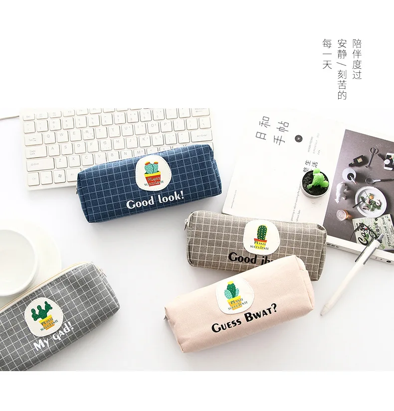 Simple cactus canvas Pencil Case Pencil Bag School Stationery Cosmetic Bag pencil Pouch For school office estojo escolar
Simple cactus canvas Pencil Case Pencil Bag School Stationery Cosmetic Bag pencil Pouch For school office estojo escolar