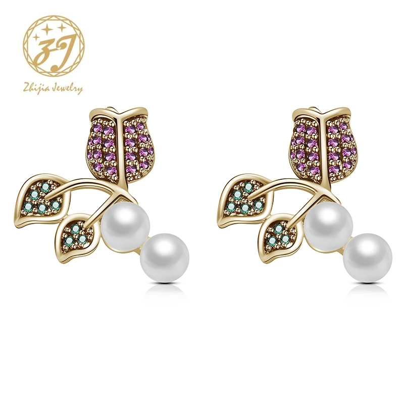 Zhijia Luxury Fashion Brand Pearl Crystal Rhinestone Flower Stud Earrings For Women Valentine's Day Gifts Dress Accessories
Zhijia Luxury Fashion Brand Pearl Crystal Rhinestone Flower Stud Earrings For Women Valentine's Day Gifts Dress Accessories