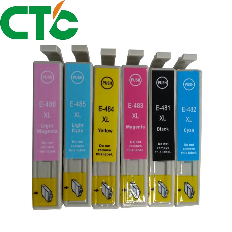 Картридж для принтера T0481 T совместимый с чернилами Stylus Photo R200 R220 R300 R300M R320 R340 RX500 RX600