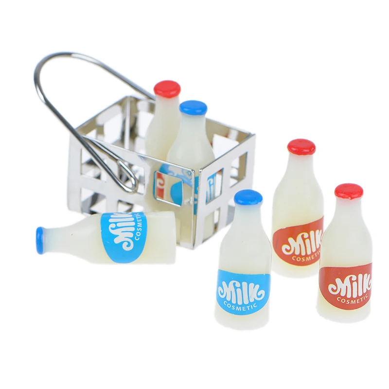 1pc 1/12 Doll House Furniture Miniature Metal Milk Basket with 6pcs Bottles Set Dolls House Kitchen Porch accessories Decor
1pc 1/12 Doll House Furniture Miniature Metal Milk Basket with 6pcs Bottles Set Dolls House Kitchen Porch accessories Decor