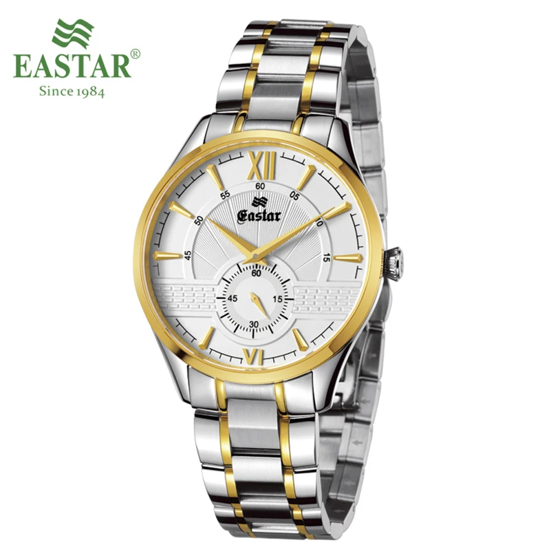 Eastar Elegant Men Retro Watch Waterproof 3ATM Push Button Hidden Clasp Butterfly Buckle Quartz Stainless Steel Roman Index
Eastar Elegant Men Retro Watch Waterproof 3ATM Push Button Hidden Clasp Butterfly Buckle Quartz Stainless Steel Roman Index